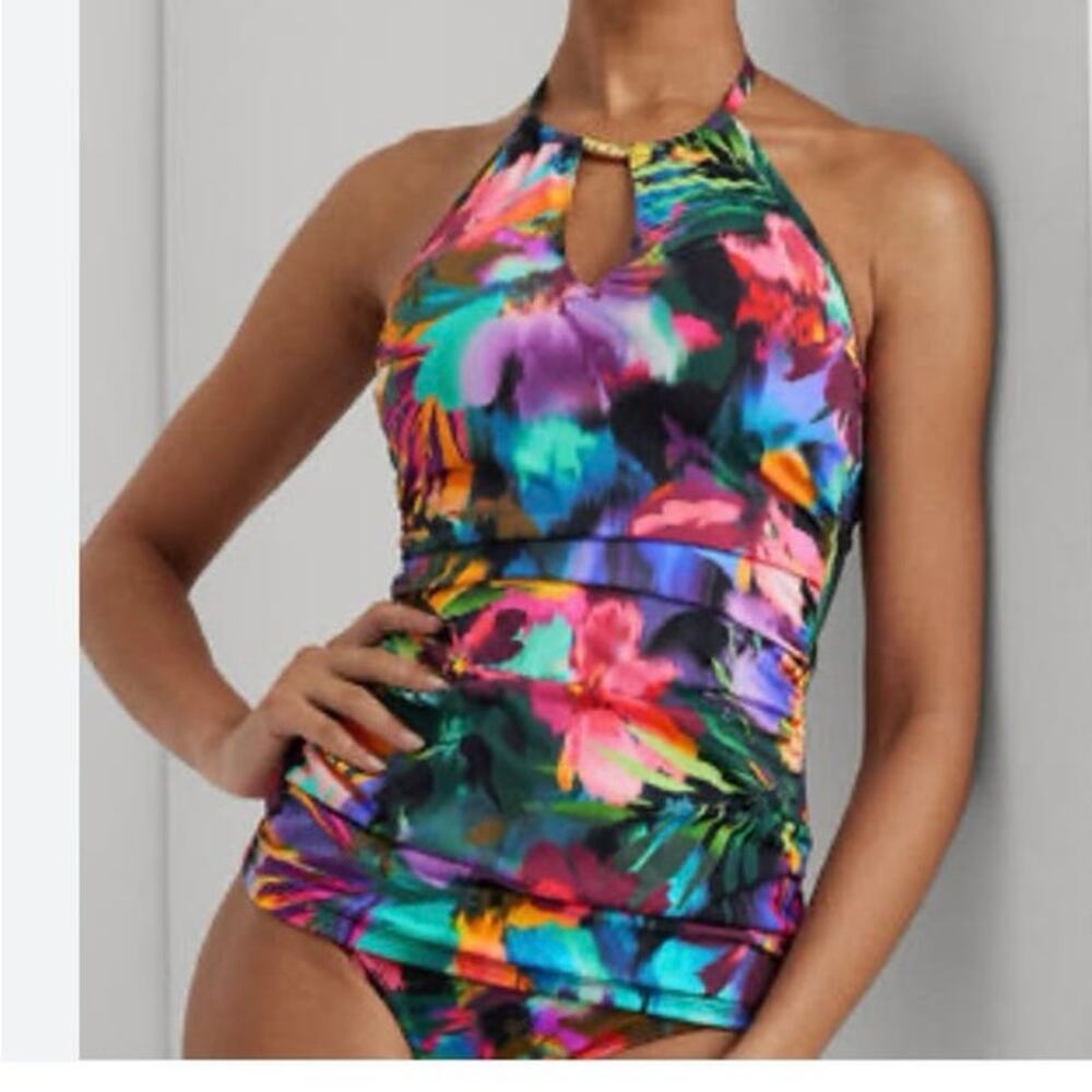 Lauren Ralph Lauren Multicolor Floral One Piece Swimsuit